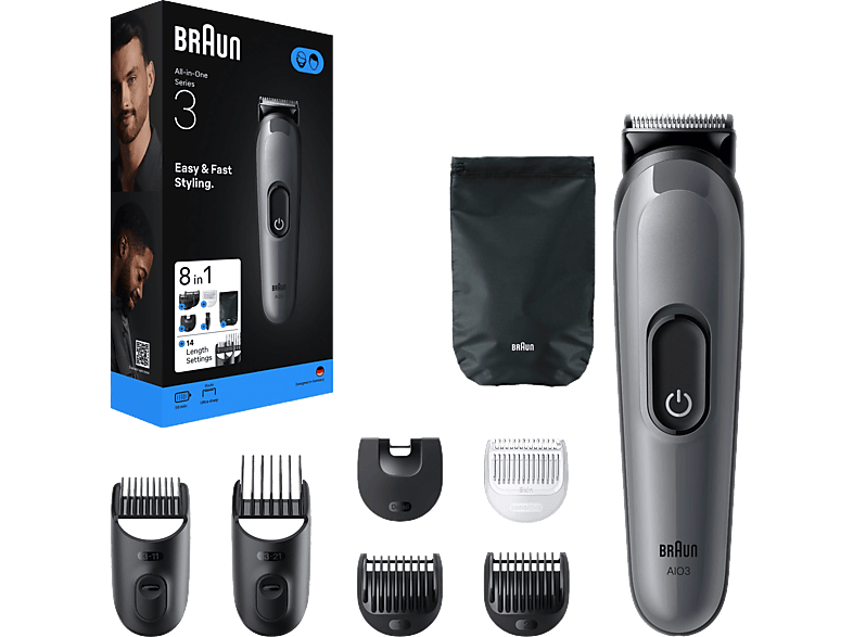 Trymer BRAUN AIO3540 Szary