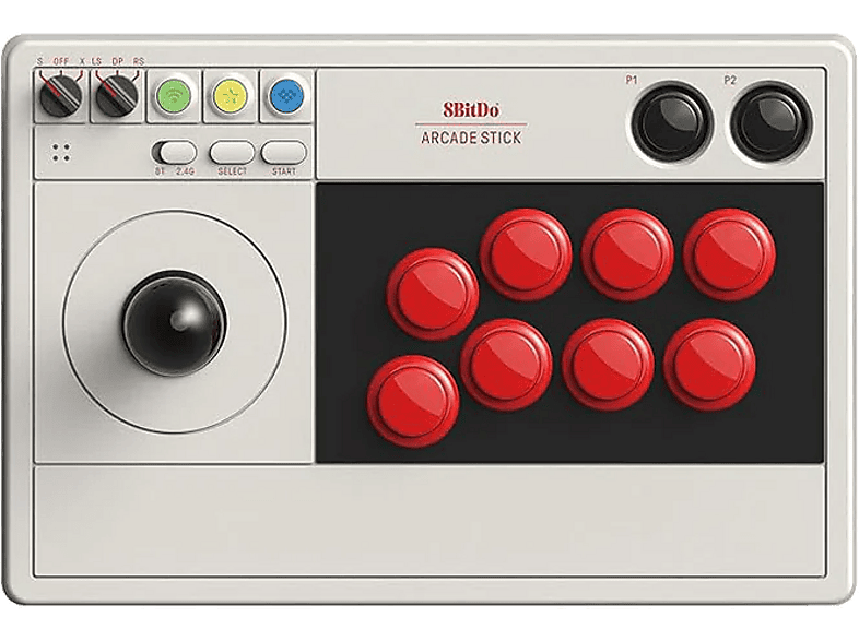 Kontroler 8BITDO Arcade Stick do PC i Nintendo Switch + gra Truxton (kod pobrania) Szary