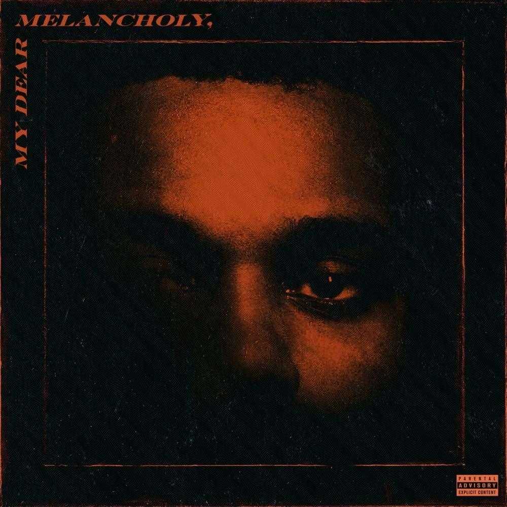 Albumcover mit fokussiertem Auge. Text lautet 'MY DEAR MELANCHOLY'. Elternhinweis-Aufkleber vorhanden.