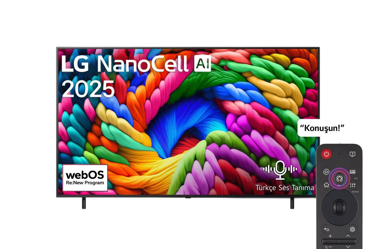 LG 65NANO90A 65 inç 165 Ekran 4K Smart AI Uydu Alıcılı 60Hz HDR10