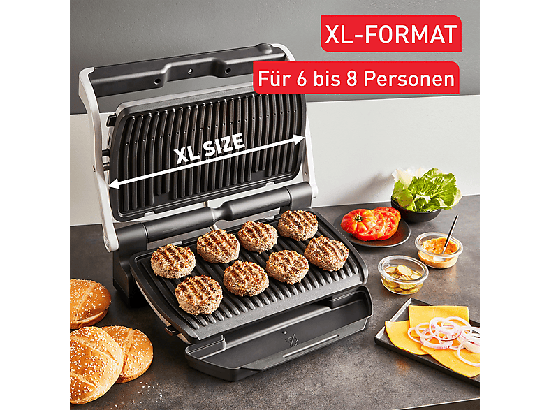 Tefal GC727D OptiGrill+ XL, Intelligenter Kontaktgrill, Farbindikator, 2000 Watt — Foto 4 von 5