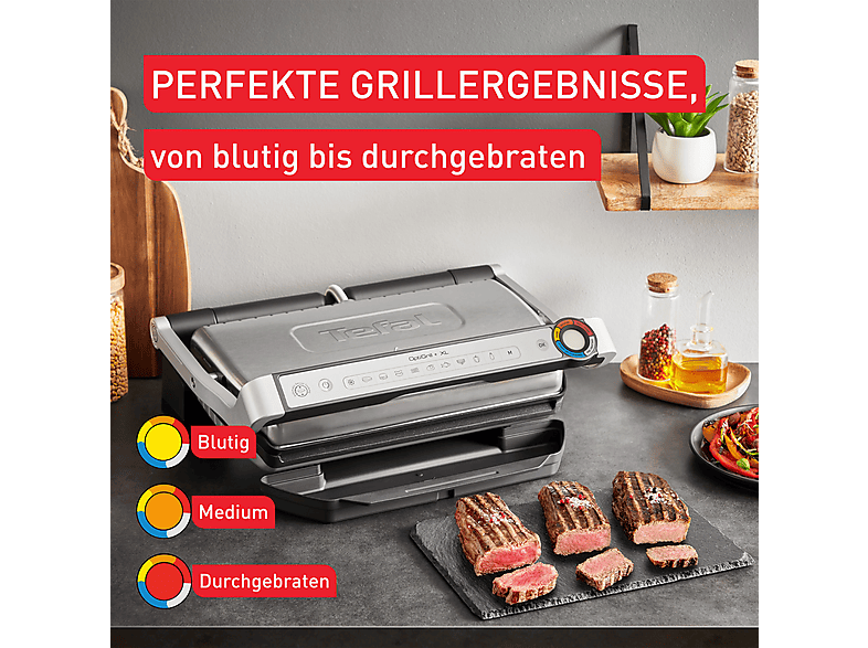 Tefal GC727D OptiGrill+ XL, Intelligenter Kontaktgrill, Farbindikator, 2000 Watt — Foto 5 von 5