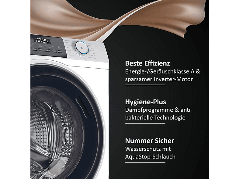 HAIER HW100-BP14929 I-PRO SERIE 1 Waschmaschine (10 kg, 1330 U/Min., A)