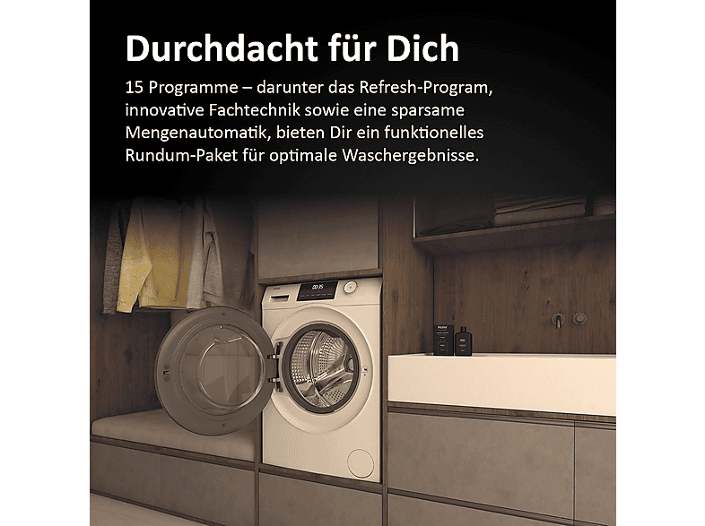 HAIER HW100-BP14929 I-PRO SERIE 1 Waschmaschine (10 kg, 1330 U/Min., A)