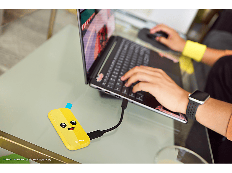 Thumbnail - SANDISK Fortnite® Peely™ Edition USB-Stick, 2 TB SSD, extern, Mehrfarbig