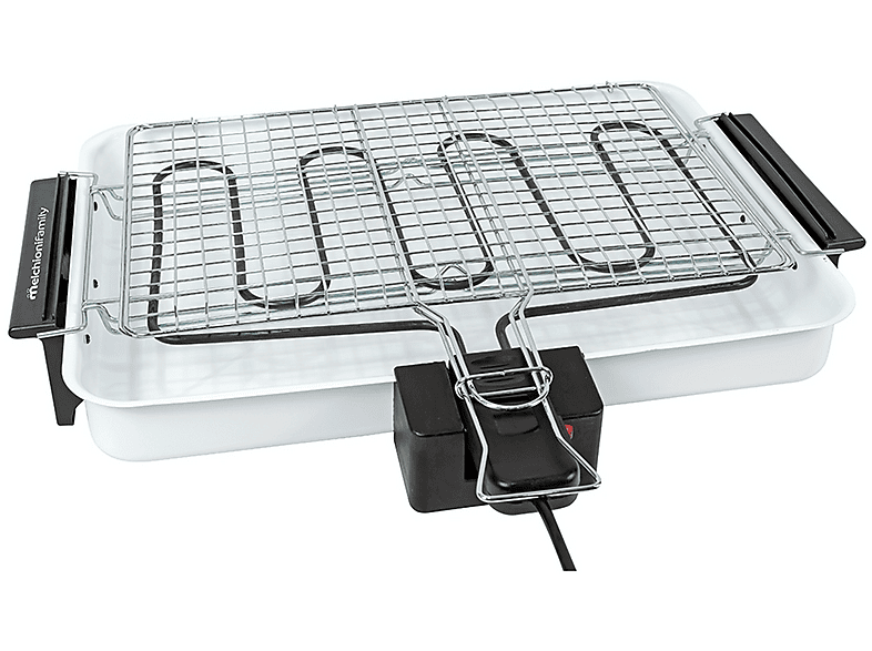 GRIGLIA ELETTRICA MELCHIONI FAMILY SPIEDINA MAXI , Potenza 2300 W, Piastre asportabili, Bianca/acciaio