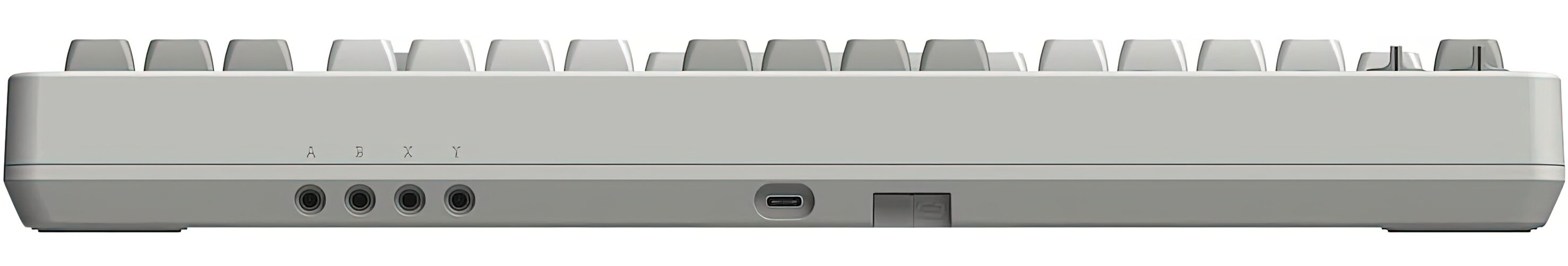 Tył białej klawiatury 8BitDo Retro.