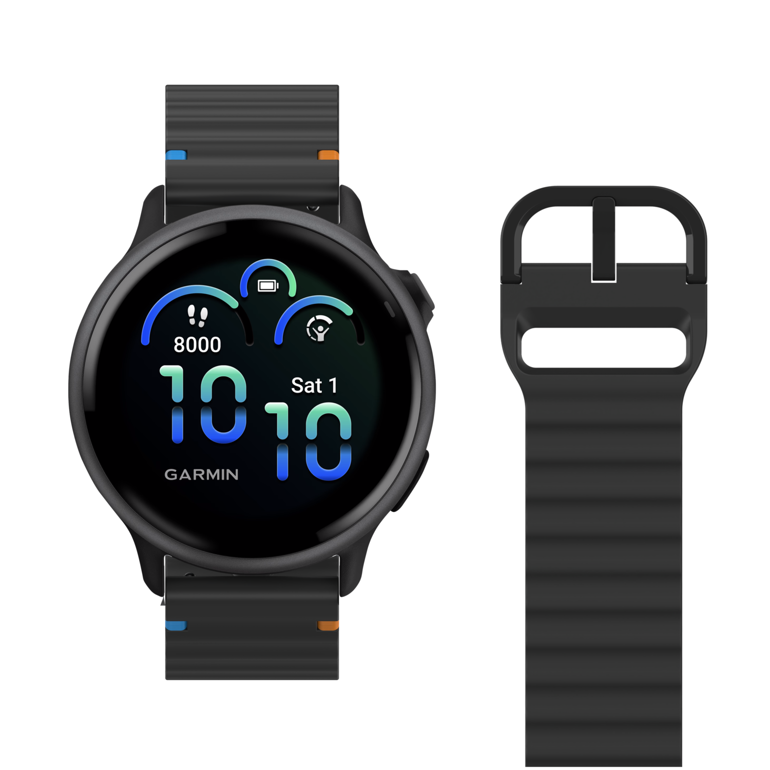 JUST IN CASE ActiveFlex Garmin Vivoactive 6 / Vivoactive 5 Horlogebandje Zwart afbeelding