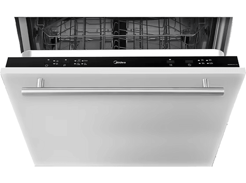Lavavajillas integrable - Midea MID60S110.1, 12 Servicios, 4 Programas, 59.8 cm, Sin panelar