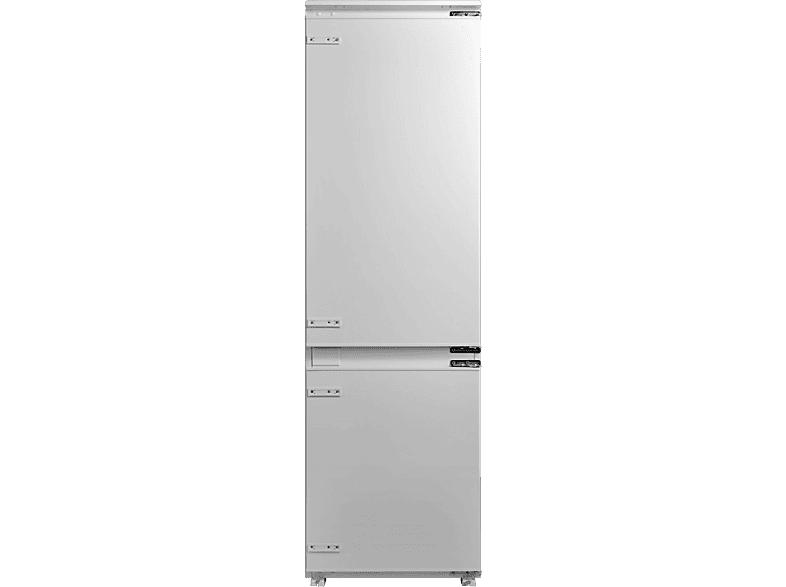 Frigorífico combi integrable - Midea MDRE353FGE01, No Frost, 178.5 cm Altura, 248 l, 360º Air Flow, Blanco
