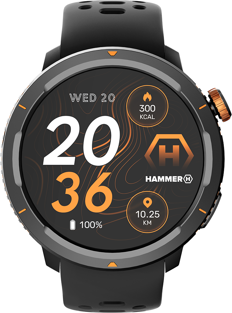 HAMMER Watch 2 Lite okosóra, fekete/narancssárga (SMA002930)