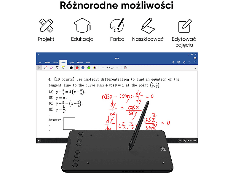 XP-Pen Deco 01 V3 Czarny – zdjęcie 3