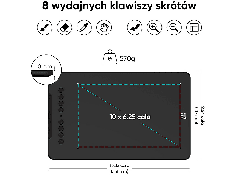 XP-Pen Deco 01 V3 Czarny – zdjęcie 2