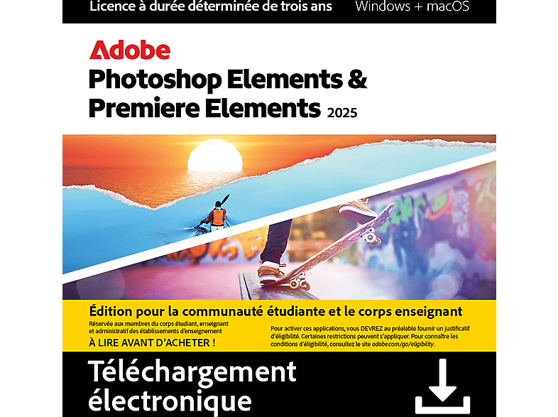 Adobe Photoshop & Premium Elements 2025 Standard Edition 3 Jaar Esd