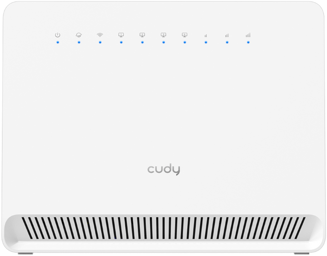 CUDY 4G LTE N300 Wi-Fi router, 4x 10/100 LAN, nanoSIM, fehér (LT400E)