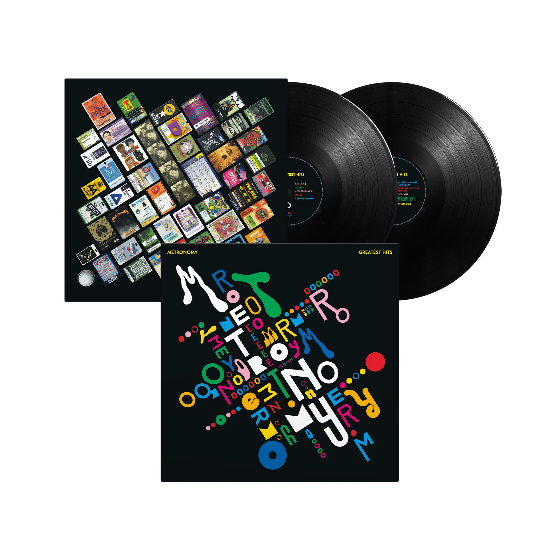 Vinylplatten in einer Hülle, mit einer zweiten Hülle.