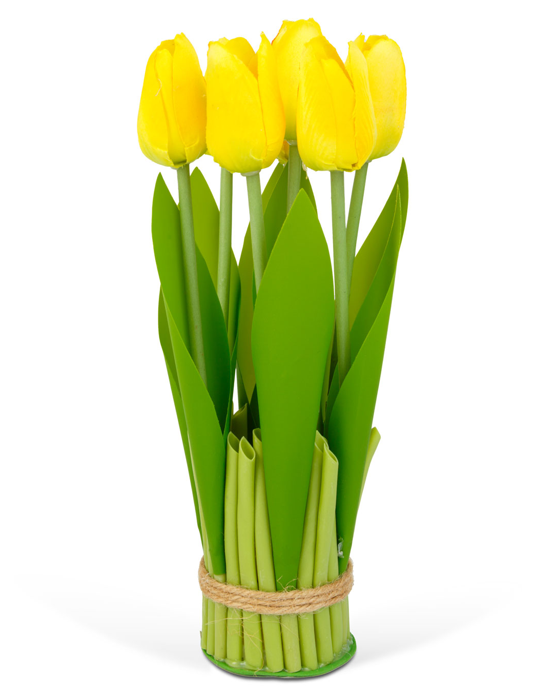 VOG & ARTHS Műnövény dekoráció, tulipán, sárga, 26 x 6.5 cm (11897B)