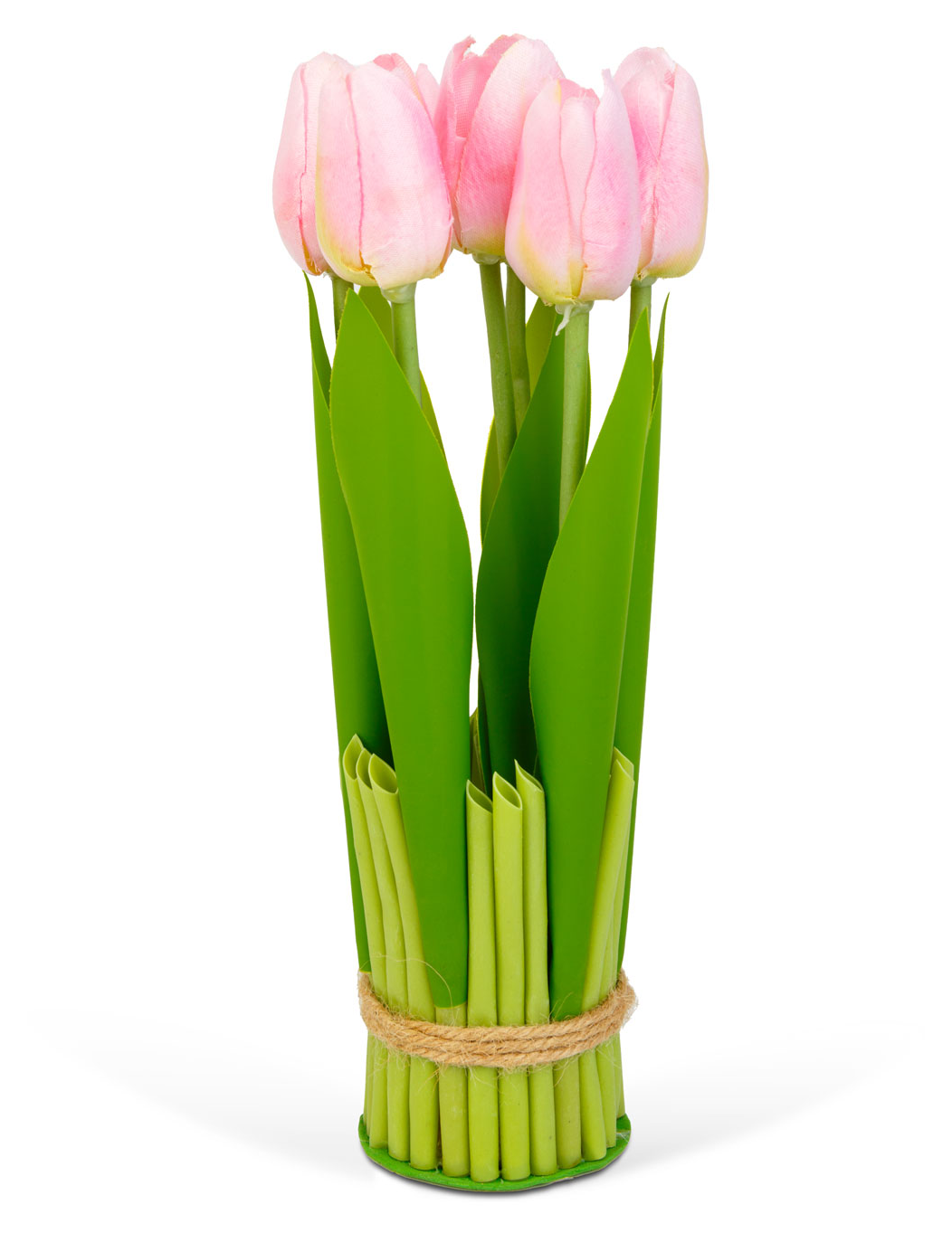 VOG & ARTHS Műnövény dekoráció, tulipán, rózsaszín, 26 x 6.5 cm (11897C)