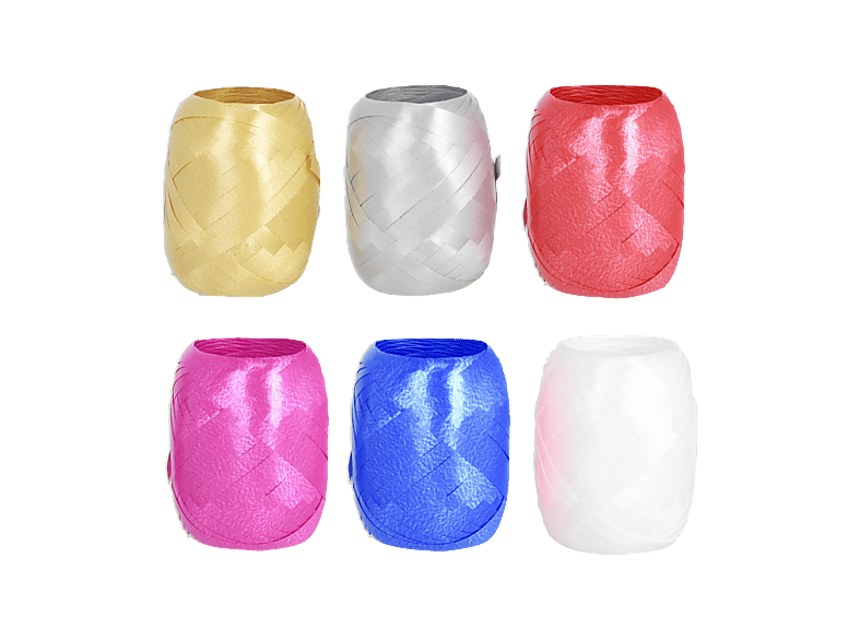 GATARIC Geschenkbänder 5mmx20m, 6 Motive Geschenkverpackung Mehrfarbig