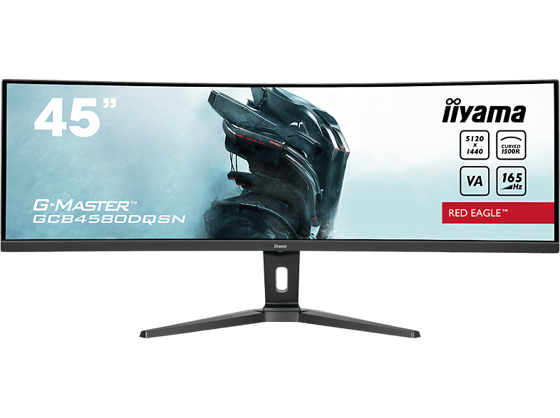 IIYAMA G-Master GCB4580DQSN-B1 45 Zoll Gaming Monitor, DQHD, 0,8 ms Reaktionszeit, 450 cd/m², 165 Hz, Schwarz