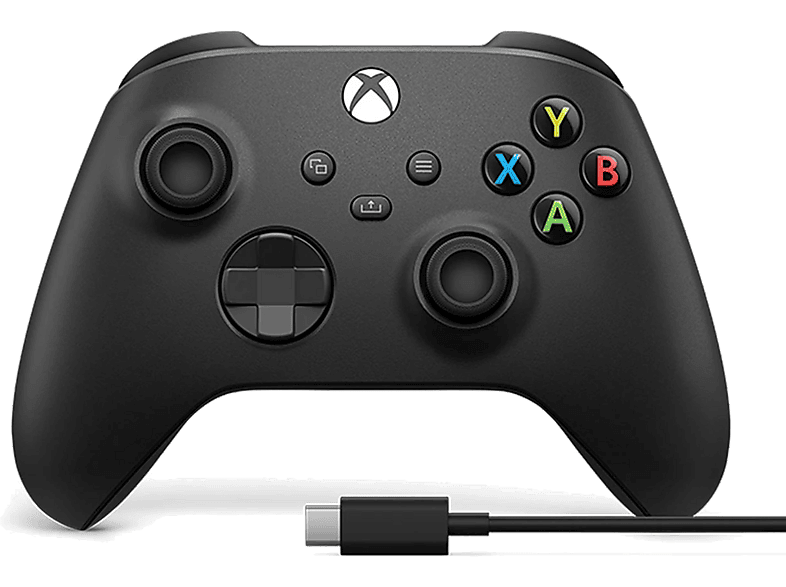 Microsoft Czarny Kontroler Bezprzewodowy Ep2-29944 Xbox Carbon Black + Kabel Usb-C