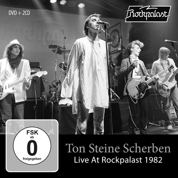 Live-Konzert-DVD-Cover einer Band auf der Bühne. Text: Ton Steine Scherben.