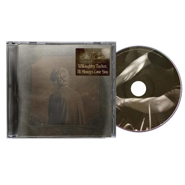 CD-Hülle mit sepiafarbenem Bild einer Person, Text: Ethel Cain, Willoughby Tucker.