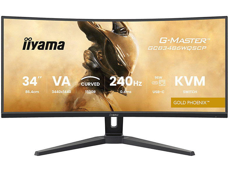 Monitor IIYAMA G-Master Gold Phoenix GCB3486WQSCP-B1 34 UWQHD VA 0.4ms 240Hz Czarny