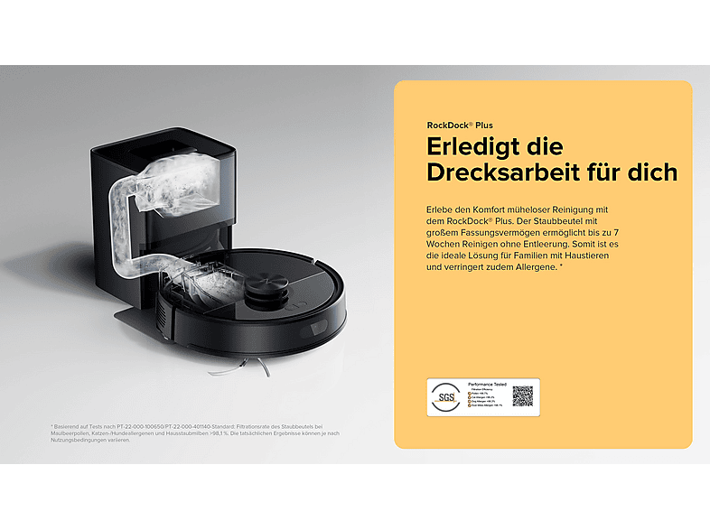Roborock Q7 TF+ Saugroboter mit Wischfunktion (Schwarz, Laufzeit: 150 min, mit Absaugstation) — Foto 4 von 5