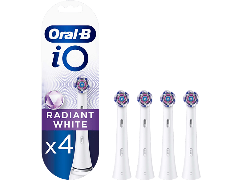 Oral b iO Radiant White 4'lü Diş Fırçası Yedek Başlığı Beyaz