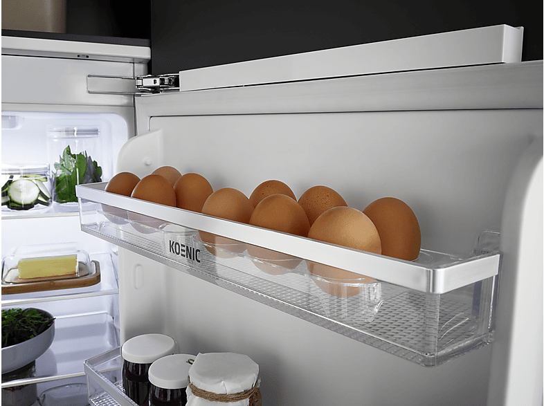 KOENIC KFK 631-1 C IN Kühlgefrierkombination (C, 315 l, 185,5 cm hoch, Inox)