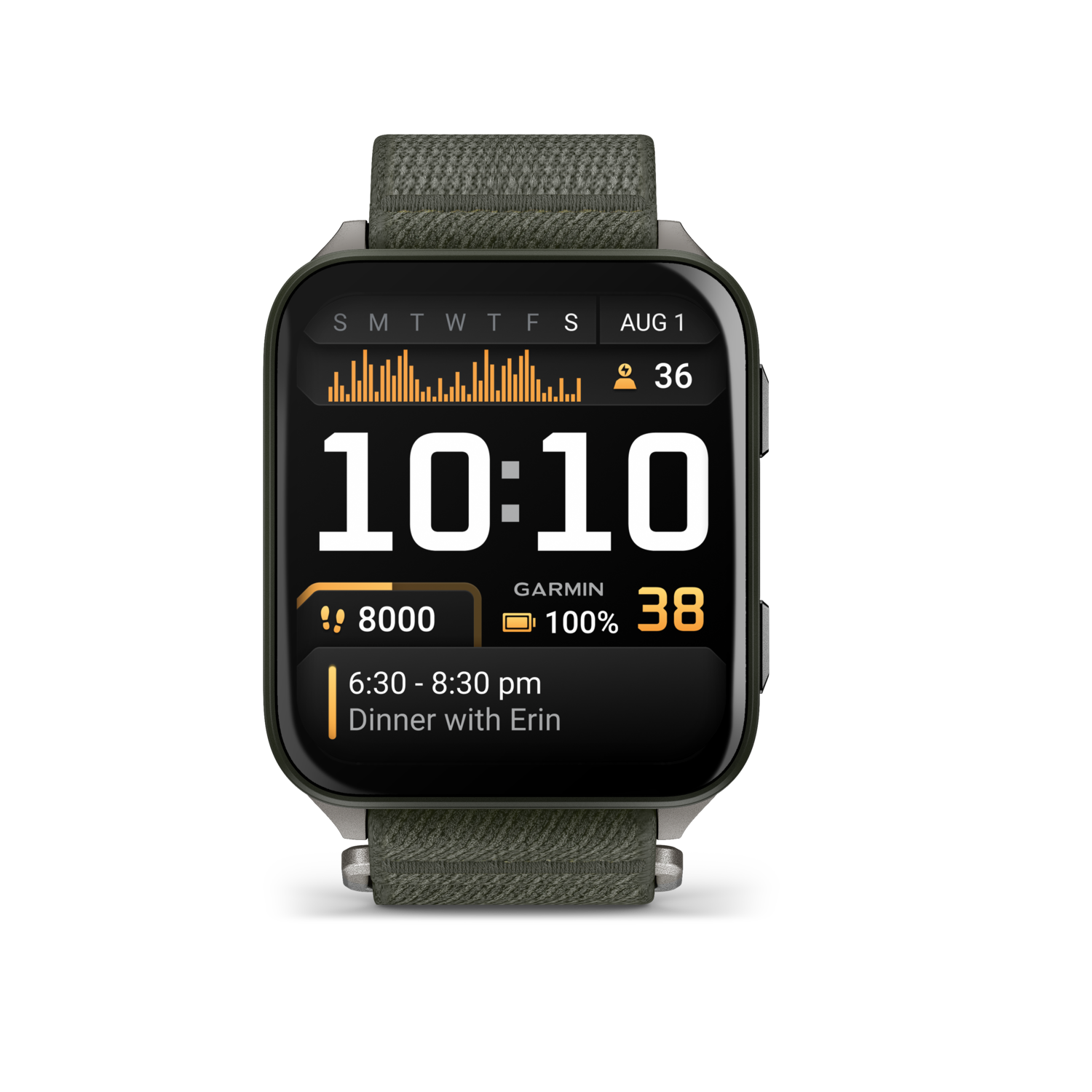 Garmin Venu X1 Saffierglas Smartwatch Titanium Groen