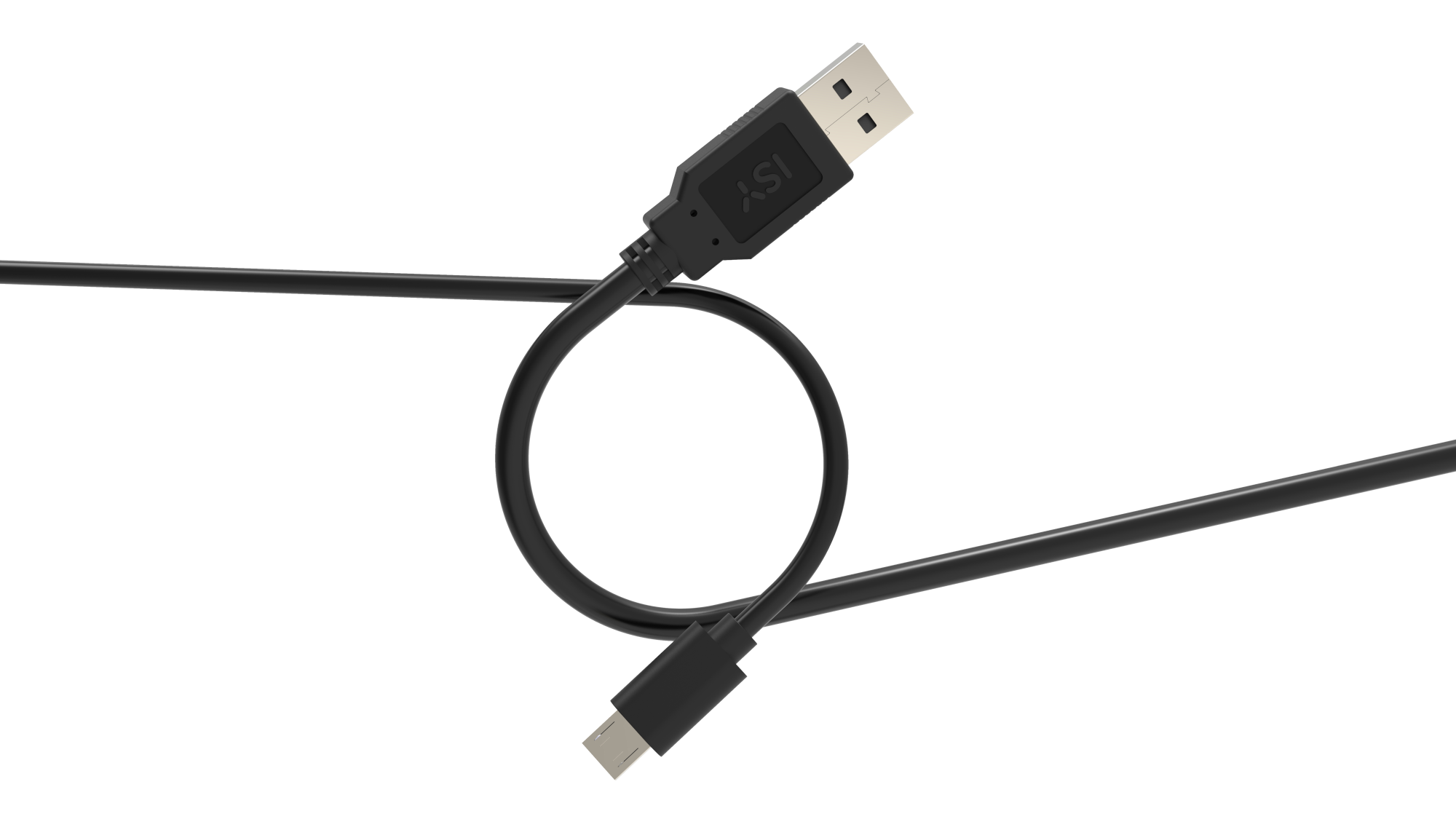 ISY USB 2.0 A-micro összekötő kábel, 1,5 méter, fekete (IUC-1016)
