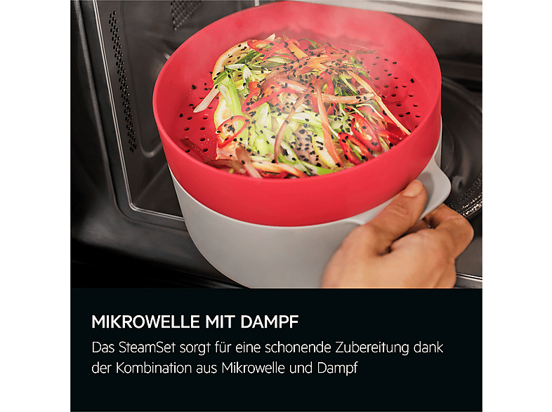 AEG TS5GM251EB 60cm Mikrowelle (900 Watt, Einbaugerät, 25 l, Schwarz) — Foto 2 von 5