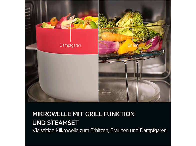 AEG TS5GM251EB 60cm Mikrowelle (900 Watt, Einbaugerät, 25 l, Schwarz) — Foto 3 von 5