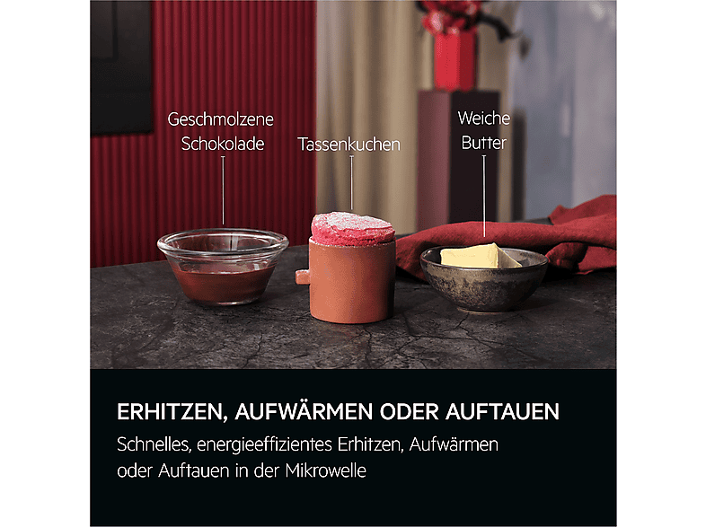 AEG TS5GM251EB 60cm Mikrowelle (900 Watt, Einbaugerät, 25 l, Schwarz) — Foto 4 von 5