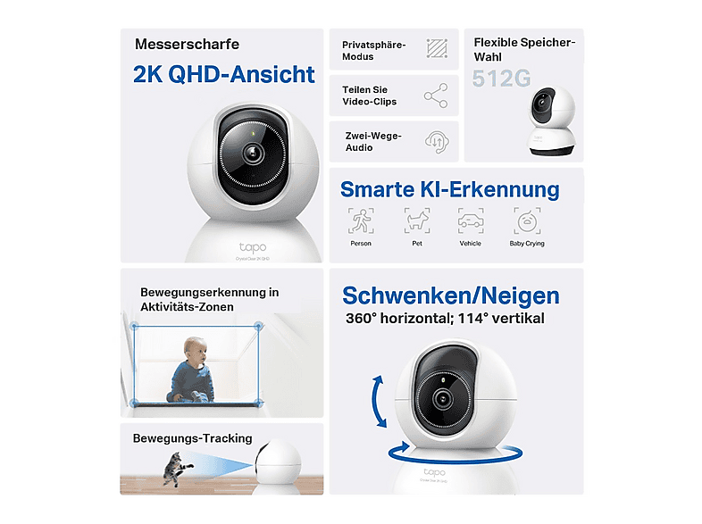 Thumbnail - TAPO TC72, WLAN-Sicherheitskamera