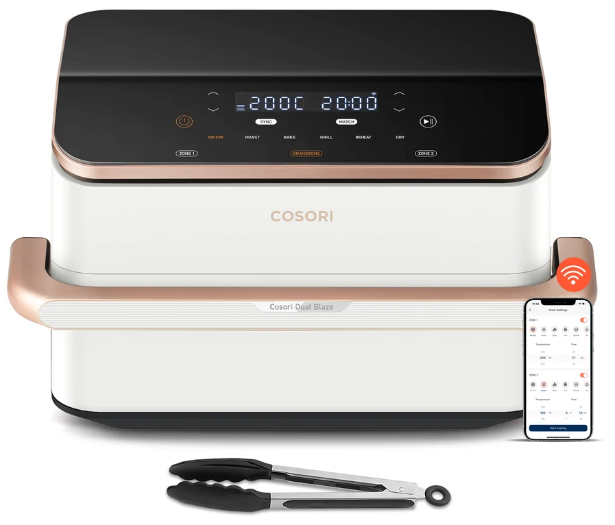 COSORI Dual Blaze TwinFry Forrólevegős Sütő, fehér