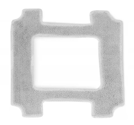 Jasnoszara, prostokątna nakładka czyszcząca z kwadratowym wycięciem pośrodku. Ma teksturowaną powierzchnię. Tło jest białe.