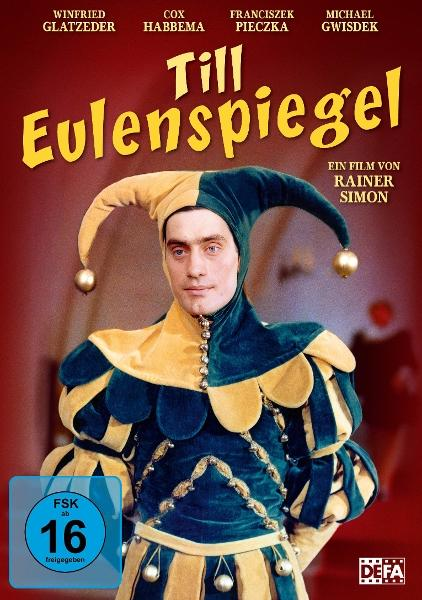 Filmplakat: Mann in Narrenkostüm. Titel lautet 'Till Eulenspiegel'. Namen der Schauspieler stehen oben. Bewertungssymbol unten.