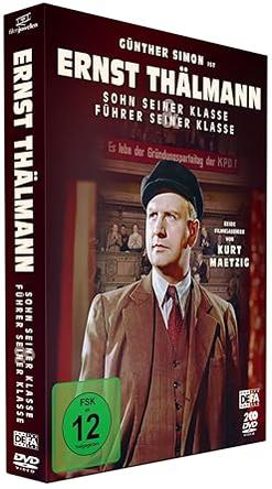 DVD-Hülle von "Ernst Thälmann". Mann im braunen Anzug. Text: "Sohn Seiner Klasse" und "Führer Seiner Klasse".
