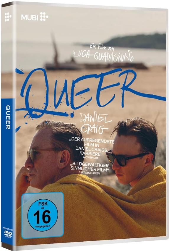 DVD-Cover: Zwei Männer am Strand, einer im Fokus, bedeckt mit gelbem Handtuch.