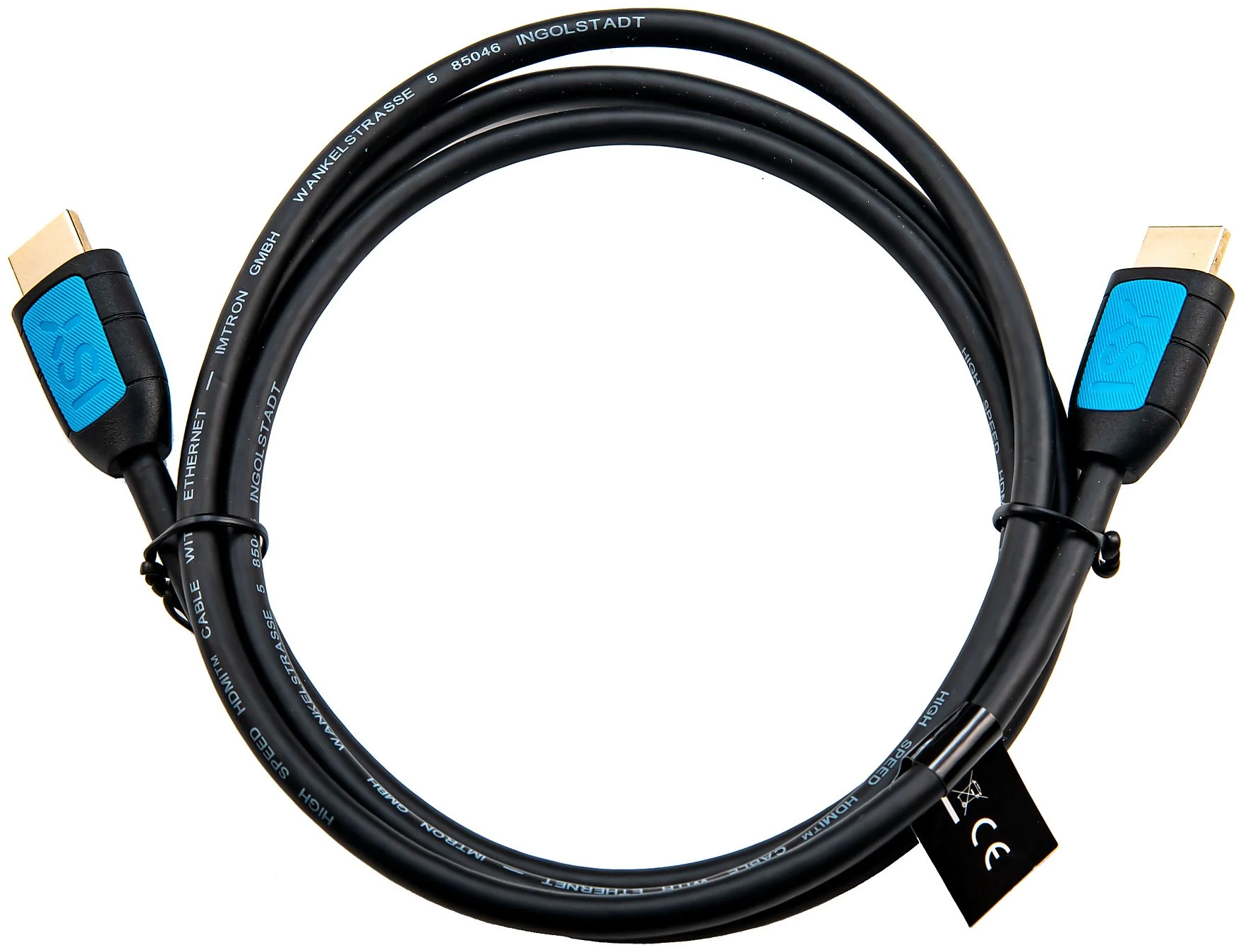 ISY HDMI összekötő kábel, max 4K, 3 méter, fekete (IHD-3000)