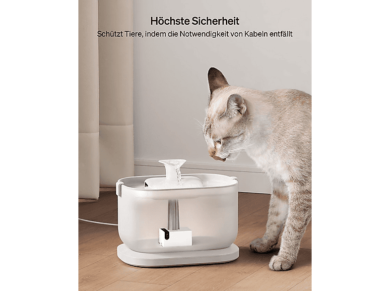 Petlibro Dockstream mit kabelloser Pumpe, Trinkbrunnen; Trinkbrunnen — Foto 4 von 5