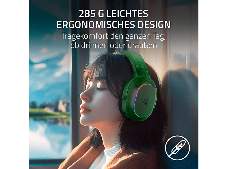 Thumbnail - RAZER Barracuda X Chroma, Over-ear Gaming Headset Phantom Green