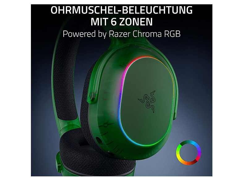 Thumbnail - RAZER Barracuda X Chroma, Over-ear Gaming Headset Phantom Green