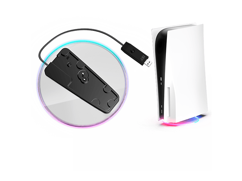 ISY IC-6017, RGB Standfuß für PS5, Transparent