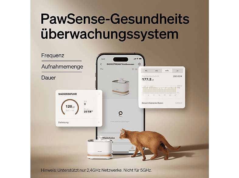 PETLIBRO PL-WF105-92W DOCKSTREAM APP WHITE WATER FOUNTAIN