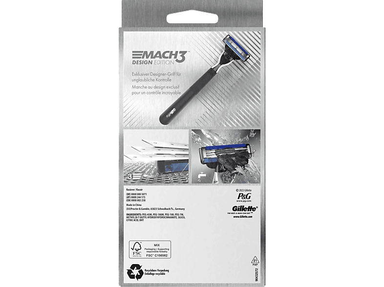 Gillette Mach 3 Design Edition Handteill + 1 Klinge; Rasierer — Foto 4 von 4