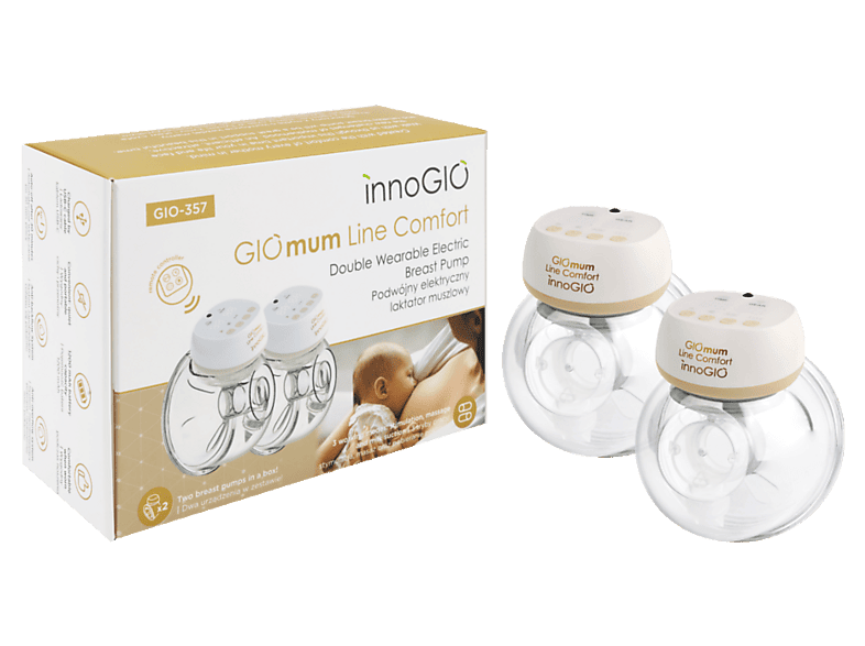 Laktator elektryczny INNOGIO GIOmum Line Comfort GIO-357 Biało-przezroczysty